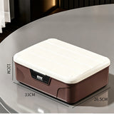 Lock Document Storage Box with Adjustable Divider Brown