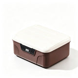 Lock Document Storage Box with Adjustable Divider Brown
