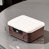 Lock Document Storage Box with Adjustable Divider Brown