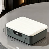 Lock Document Storage Box with Adjustable Divider Grey