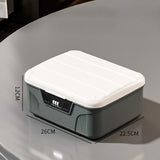 Lock Document Storage Box with Adjustable Divider Grey