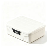 Lock Document Storage Box with Adjustable Divider White