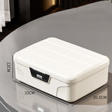 Lock Document Storage Box with Adjustable Divider White