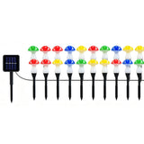 Solar Multicolor Mushroom Garden Lights with 8 Lighting Modes Outdoor Stake Lights for Lawn Pathway Yard Decoration