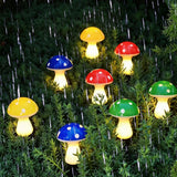 Solar Multicolor Mushroom Garden Lights with 8 Lighting Modes Outdoor Stake Lights for Lawn Pathway Yard Decoration
