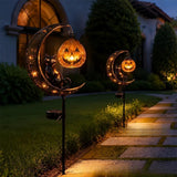 Solar Garden Stake Light Metal Halloween Path Light for Lawn Yard Patio Decoration