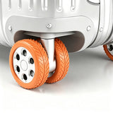 16Pcs Rubber Suitcase Wheel Cover Anti Wear Replacement Luggage Wheel Covers Protectors Orange