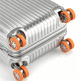 16Pcs Rubber Suitcase Wheel Cover Anti Wear Replacement Luggage Wheel Covers Protectors Orange