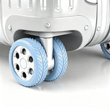 16Pcs Rubber Suitcase Wheel Cover Anti Wear Replacement Luggage Wheel Covers Protectors Blue