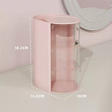 2PCS Rotating 3-Tier Makeup Brush Holder Hair Ties Organizer Pink