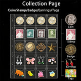 10 Pcs Clear Loose Collection Pages Stamp Storage Sleeves