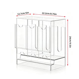 3-Slot Acrylic Card Storage Box with Bottom Push Out Design Clear Trading Card Display Case Organizer for Sports Game Cards Transparent