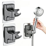 2 Pack No Punching Universal Shower Head Holder 360 Degrees Rotating Shower Head Bracket Gray