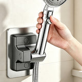 2 Pack No Punching Universal Shower Head Holder 360 Degrees Rotating Shower Head Bracket Gray