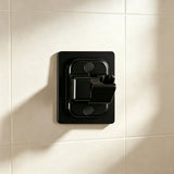2 Pack No Punching Universal Shower Head Holder 360 Degrees Rotating Shower Head Bracket Black