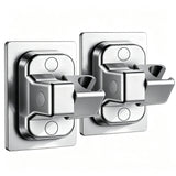 2 Pack No Punching Universal Shower Head Holder 360 Degrees Rotating Shower Head Bracket Silver