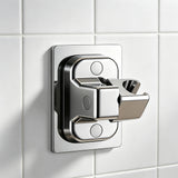 2 Pack No Punching Universal Shower Head Holder 360 Degrees Rotating Shower Head Bracket Silver