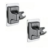 2 Pack No Punching Universal Shower Head Holder 360 Degrees Rotating Shower Head Bracket Gray
