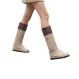 Adjustable Strap Water Resistant Rain Shoe Covers Foldable Reusable High Top Boot Covers Khaki