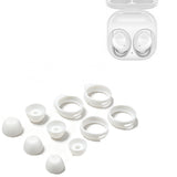 Replacement Silicone Ear Tips and Ear Wings Set Compatible with Samsung Galaxy Buds FE White
