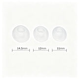 6 Pairs of Silicone Replacement Ear Tips for JBL Tune Buds, S/M/L Soft Earbuds Covers Transparent White