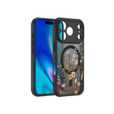 Floral Wireless Charging Compatible Phone Case with Raised Camera Protection Protective Cover for iPhone 17 Series