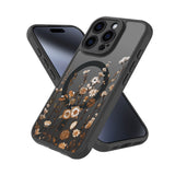 Floral Wireless Charging Compatible Phone Case with Raised Camera Protection Protective Cover for iPhone 17 Series