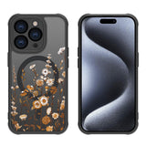 Floral Wireless Charging Compatible Phone Case with Raised Camera Protection Protective Cover for iPhone 17 Series