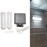 Dual Head Pull Cord Solar Shed Light Outdoor Night Light for Shed Garage Barn Tent