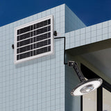 Solar Motion Sensor Light with Remote Control 5 Lighting Modes Wall Mount Hanging LED Light with Timer for Hallway Garage Shed