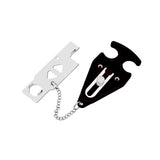 Portable Door Stop Alarm Set Travel Door Wedge for Hotel Home Apartment Black