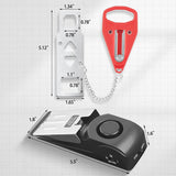 Portable Door Stop Alarm Set Travel Door Wedge for Hotel Home Apartment Red