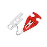 Portable Door Stop Alarm Set Travel Door Wedge for Hotel Home Apartment Red
