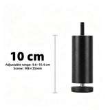 4Pcs Set Adjustable Aluminum Furniture Legs Replacement Sofa Legs with Floor Protectors for TV Stand Table Bed Black