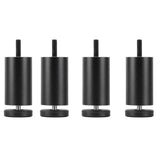 4Pcs Set Adjustable Aluminum Furniture Legs Replacement Sofa Legs with Floor Protectors for TV Stand Table Bed Black