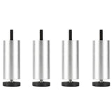 4Pcs Set Adjustable Aluminum Furniture Legs Replacement Sofa Legs with Floor Protectors for TV Stand Table Bed Silver