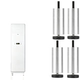 4Pcs Set Adjustable Aluminum Furniture Legs Replacement Sofa Legs with Floor Protectors for TV Stand Table Bed Silver