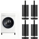 4Pcs Set Adjustable Aluminum Furniture Legs Replacement Sofa Legs with Floor Protectors for TV Stand Table Bed Black
