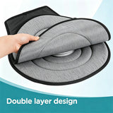 360 Degree Seat Cushion with Removable Washable Cover Swivel Chair Cushion for Office Home Gray