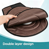 360 Degree Seat Cushion with Removable Washable Cover Swivel Chair Cushion for Office Home Brown
