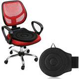 360 Degree Seat Cushion with Removable Washable Cover Swivel Chair Cushion for Office Home Black