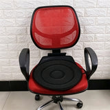 360 Degree Seat Cushion with Removable Washable Cover Swivel Chair Cushion for Office Home Black