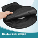 360 Degree Seat Cushion with Removable Washable Cover Swivel Chair Cushion for Office Home Black