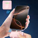 2-in-1 Wireless Lavalier Microphone for iPhone Android Device Lapel Microphones with LED Display for Vlogging Live Streaming Pink