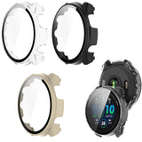 3Pcs Protective Cases Compatible with Garmin Forerunner 965 Snap-On Tempered Glass Screen Protector Covers