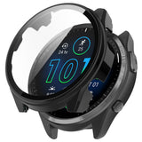 3Pcs Protective Cases Compatible with Garmin Forerunner 965 Snap-On Tempered Glass Screen Protector Covers