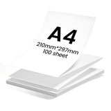 100 Sheets A4 Folded Thermal Paper Quick-Dry Printable Paper with Writable Scratch-Resistant Surface for Portable A4 Thermal Printers