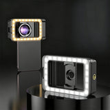 3-Color Clip-On Phone Fill Light Ring Light with Macro Lens for Macro Photography Live Streaming