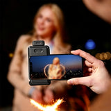 3-Color Clip-On Phone Fill Light Ring Light with Macro Lens for Macro Photography Live Streaming