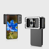 3-Color Clip-On Phone Fill Light Ring Light with Lens Holder for Macro Photography Live Streaming